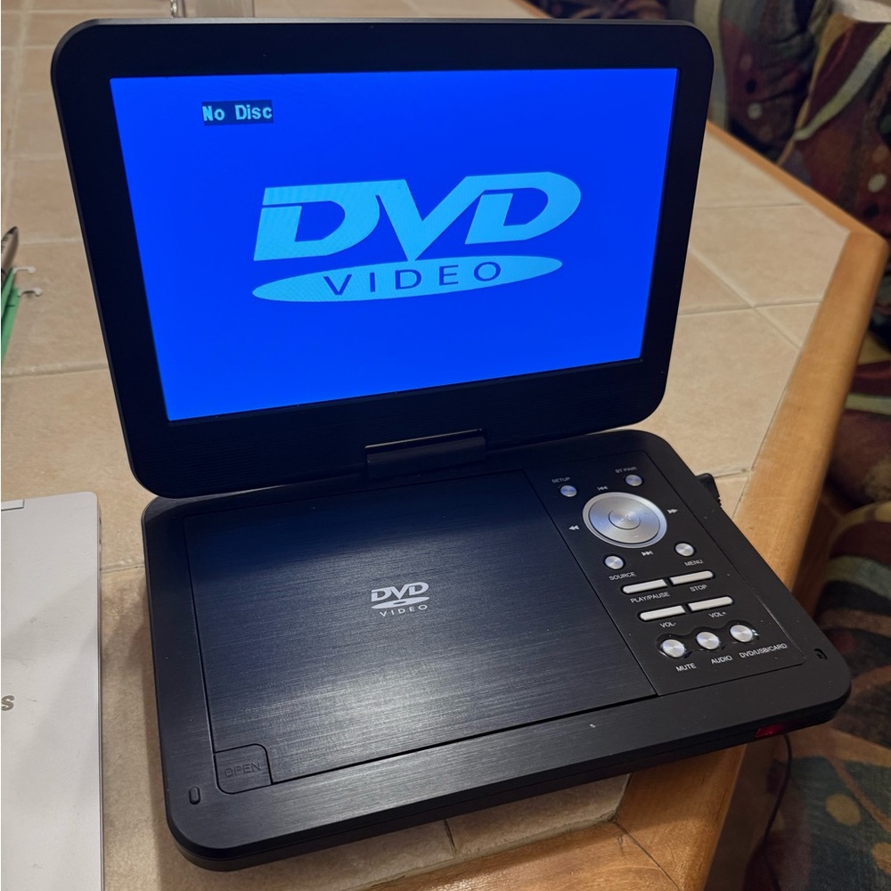 Portable Black DVD Player